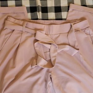 Torrid Pink Crepe Tie-Front Wide Leg Pant- Size 1